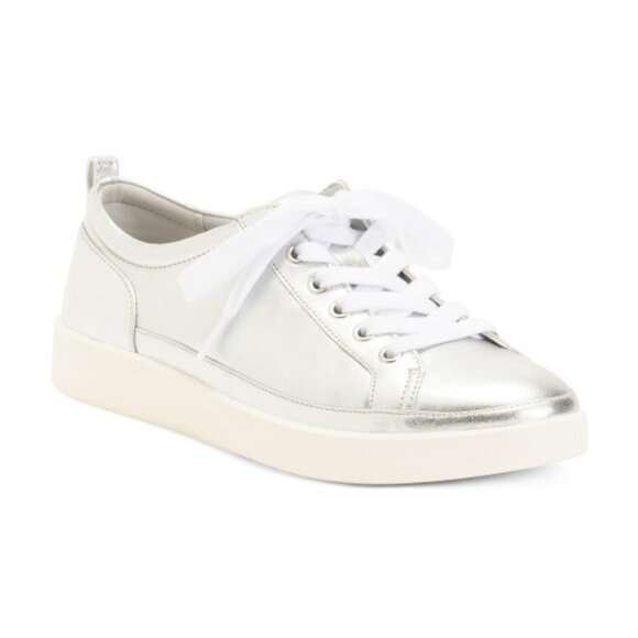 VIONIC Silver Leather Winny Comfort Sneakers